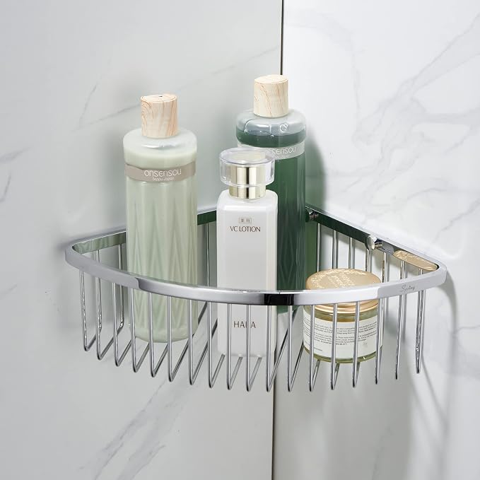 Bathroom Shower Caddy Corner Shelf Basket, Ultra Sturdy Rust-Proof Stainless by GORDEE