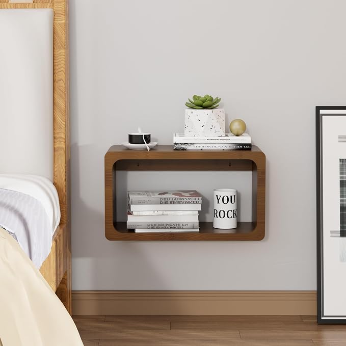 Bamboo Floating Nightstand by Dexgva