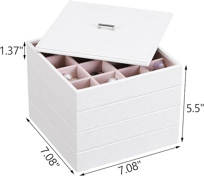 BEWISHOME Jewelry Organizer Trays Stackable Earring Storage Trays - Image 6