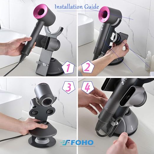 Foho Hair Dryer Holder for Dyson Supersonic, Magnetic Stand - Image 2