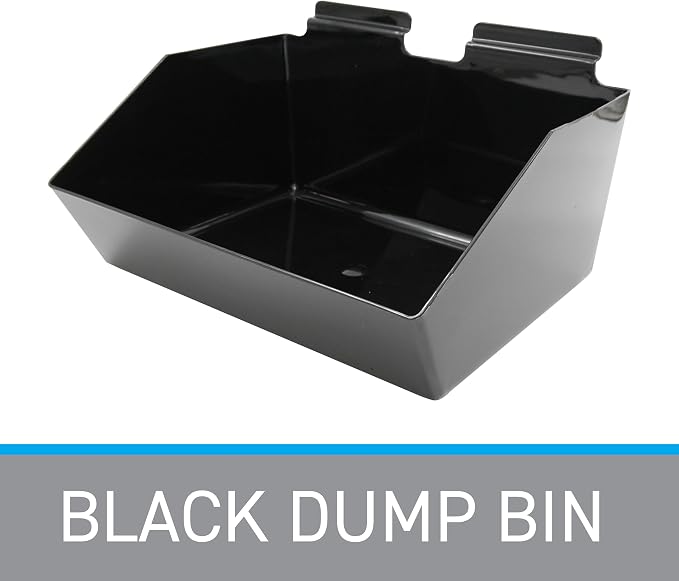 SSWBasics 12 x 5 ½ x 9 ½ inch Black Plastic Dump Bin - Image 6