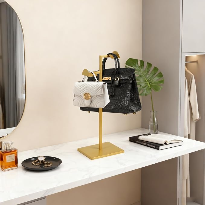 2 Pack Purse Holder for Closet, Dual Hook Purse Stands for Display, Stainless - Image 4