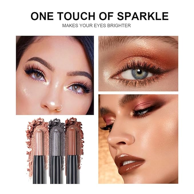 Blue Eyeshadow Stick Makeup, Cream Shimmer Eye Shadow Pencil, Hypoallergenic - Image 4