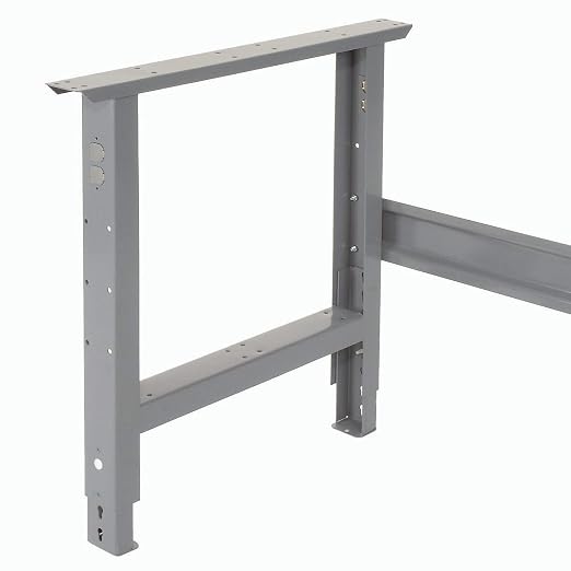 Global Industrial Adjustable Height Workbench C-Channel Leg, Maple Butcher - Image 3