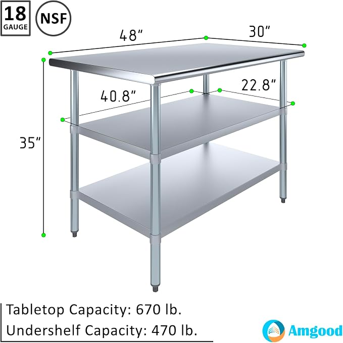 AmGood Stainless Steel Work Table - Image 3