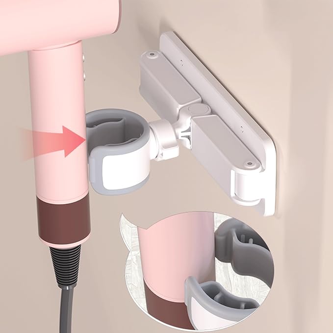 Wall Mount Hair Dryer for Bathroom, Adjustable Hands-Free Blow Dryer Stand - Image 7