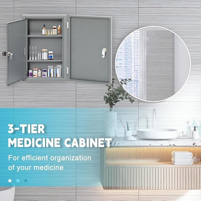 Yeeoy Wall Mounted Medicine Cabinet - Image 3
