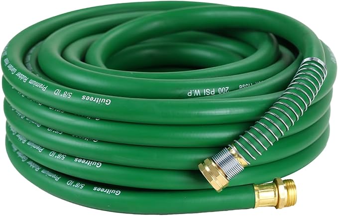 25FT 5/8 Heavy Duty Rubber Garden Hose by Guitrees
