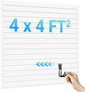 Ezlaino Slatwall Panel 4FT x 4FT, PVC Slat Wall Storage System, Waterproof by Ezlaino