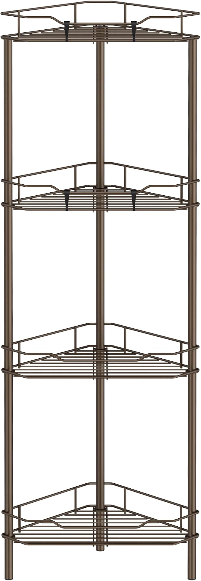 4 Tier Floor Standing Corner Shower Caddy Organizer Shelf by HuggieGems