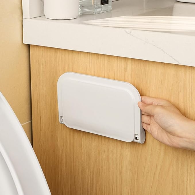 Wall Mounted Small Floating Shelf, Foldable Adhesive Plastics Floating Shelf - Image 4