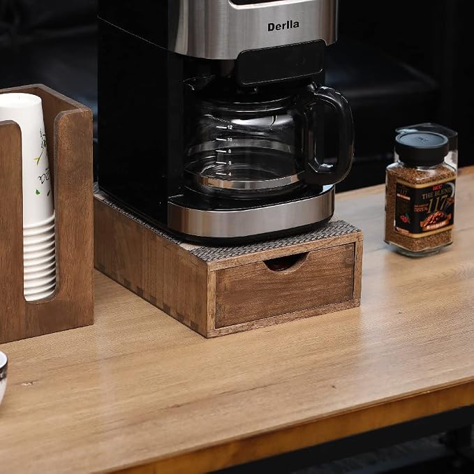 Coffee Pod Holders 1-Layer 1-Drawer Dark Brown - Image 6