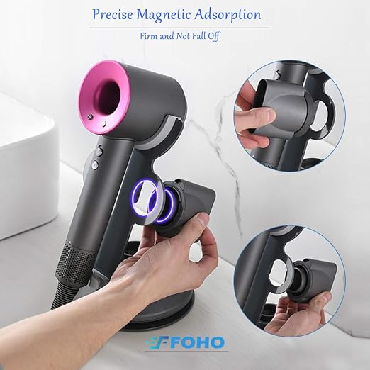 Foho Hair Dryer Holder for Dyson Supersonic, Magnetic Stand - Image 4