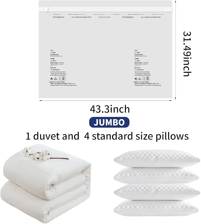 10 Pack Jumbo Vacuum Storage Bags - Image 3