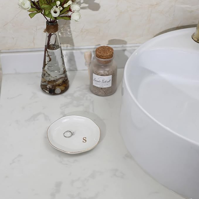 HOME SMILE Initials Ring Dish Jewery Tray - Image 4