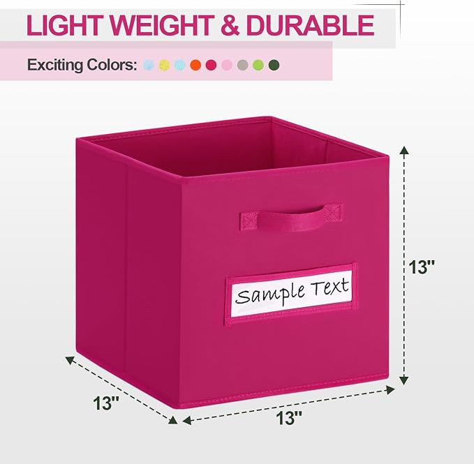 artsdi 13x13 storage cube bins Foldable Fabric storage cubes - Image 2