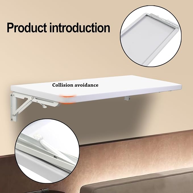 CYGJSYEASpace-Saving Wall-Mounted Fold-Down Laundry Room Table, Home Bar - Image 4
