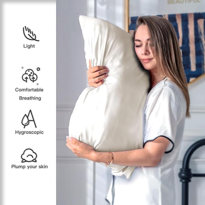 Mulberry Silk Pillow Cases for Hair and Skin Queen Size Silk Pillowcase - Image 3