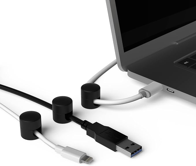 Cable Anchors for Desk Organization Black | Premium Aluminum Cord Organizers | - Image 3