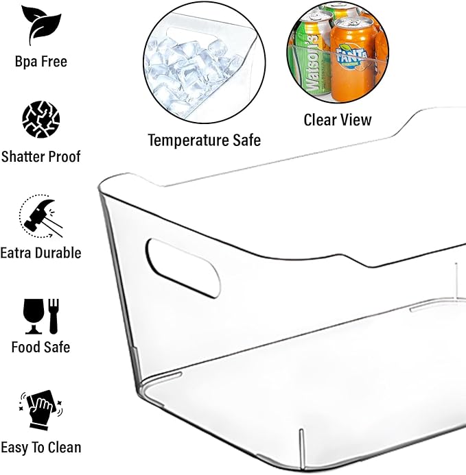 Clear Plastic Storage Bins, Pantry Organizers and Storage Containers, Large - Image 5
