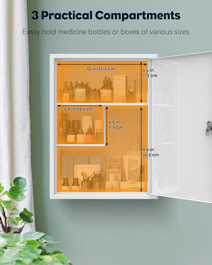 Uniclife Wall Mount Medicine Cabinet - Image 3