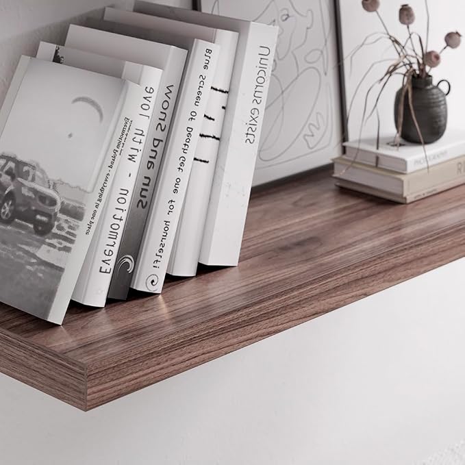 Floating Shelf, 36 in W x 12.75 in D x 2 in H Wooden Floating Wall Shelf - Image 4