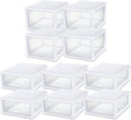 Sterilite 27 Qt and 16 Qt Clear Plastic Stackable Organizer Drawers by Sterilite