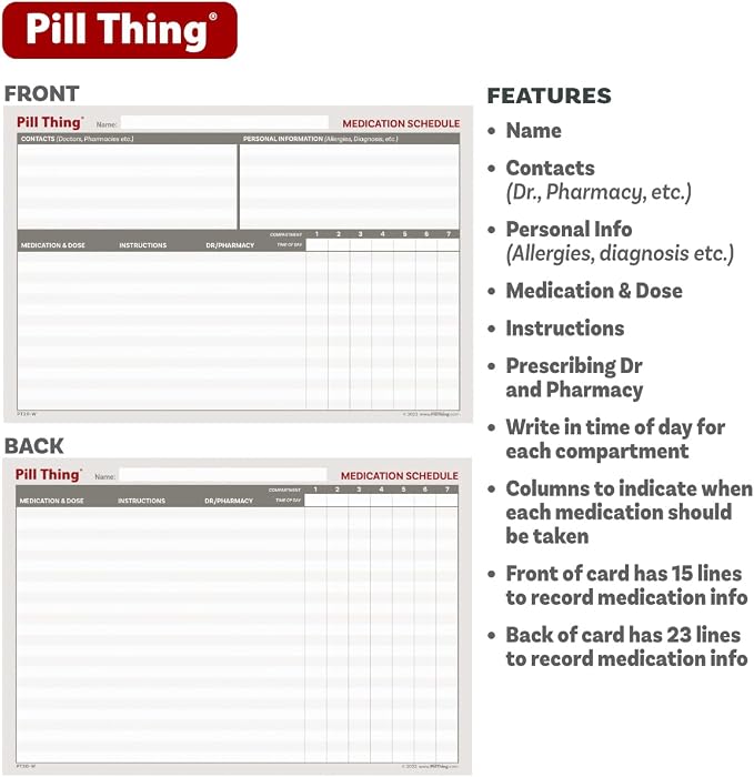 5 Times a Day Weekly Pill Box - Image 6