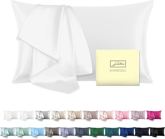 Mulberry Silk Pillowcase for Hair and Skin Pillow Case by Suatien