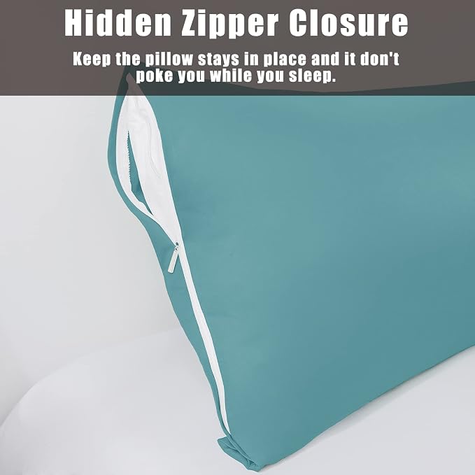 Body Cooling Pillow Cases Cover, Bamboo Rayon Pillowcases - Image 5
