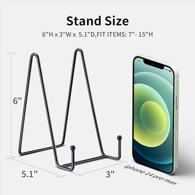 Kruodop 10 Pack Plate Stands for Display, 6 Inch Plate Holder Display Stand - Image 2