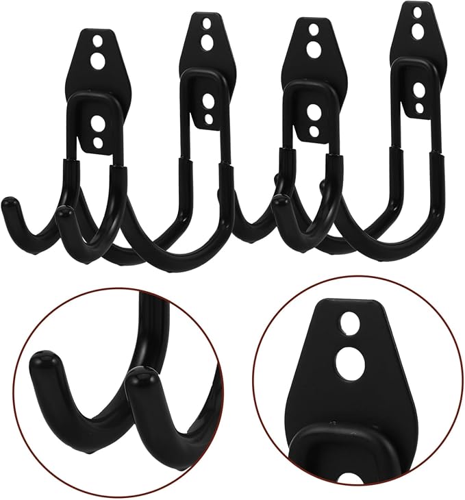 4pcs Heavy Duty Garage Hooks Wall Mounted Storage Organizer - Image 8
