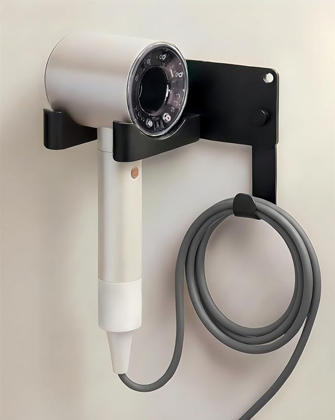 Hair Dryer Holder, Aluminum Alloy Blow Dryer Holder by Uemusi