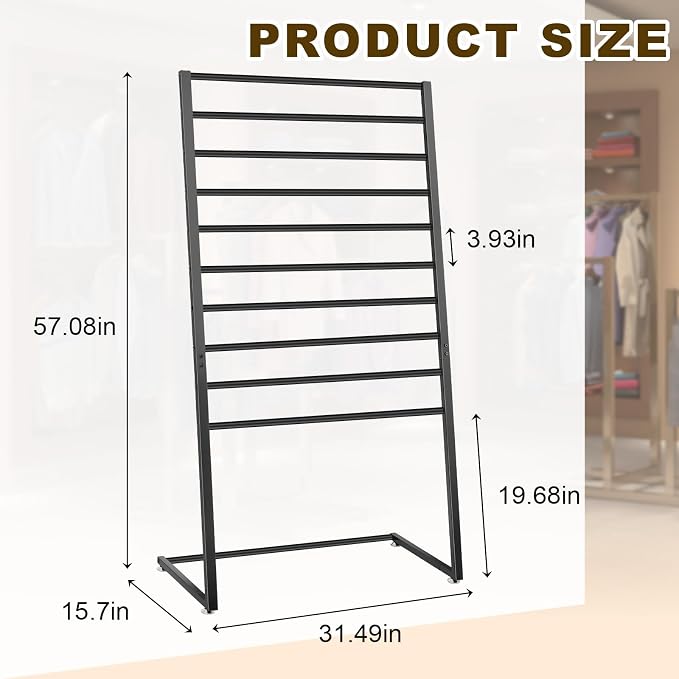 Hijab Organizer, 10 Tier Metal Scarf Holder Organizer, Freestanding Scarf Shawl - Image 2