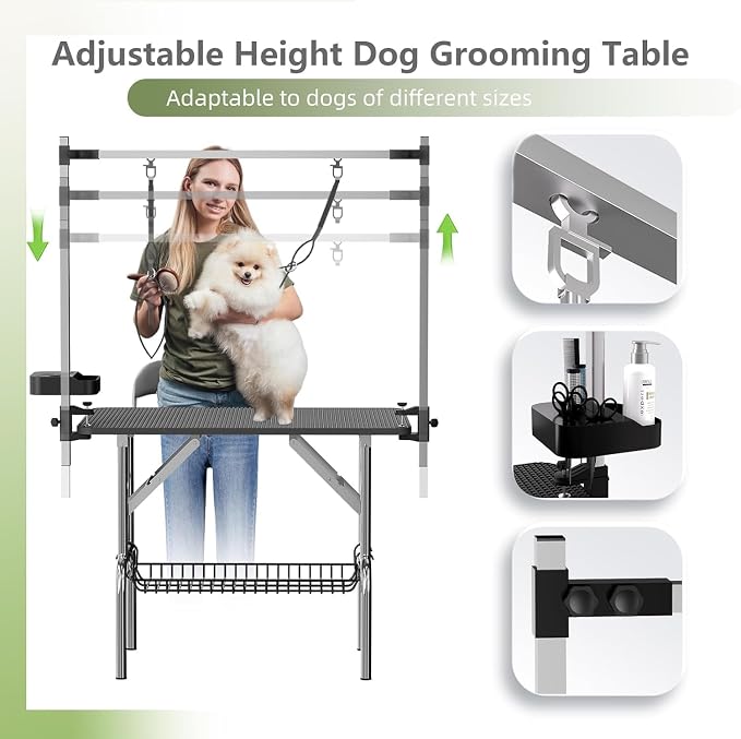 VFK 36" Dog Grooming Table, Foldable Pet Grooming Table - Image 5