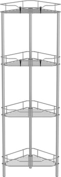 4 Tier Floor Standing Corner Shower Caddy Organizer Shelf by HuggieGems
