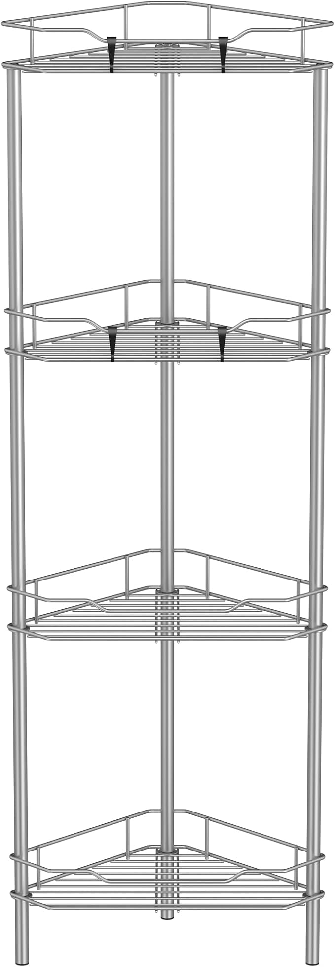 4 Tier Floor Standing Corner Shower Caddy Organizer Shelf by HuggieGems