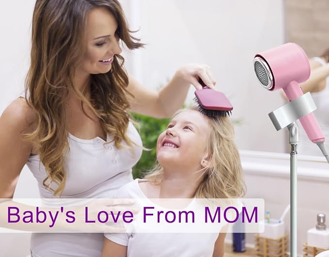 Hair Dryer Stand White 20-63 Inch Adjustable Blow Dryer Holder - Image 4