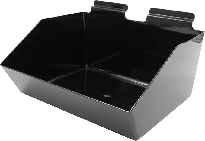 SSWBasics 12 x 5 ½ x 9 ½ inch Black Plastic Dump Bin - Image 9