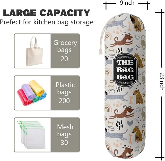 The Bag Bag Grocery Bags Holder Organizer, Wall Mount Plastic Storage Container - Image 2