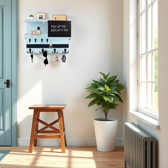 Key Holder for Wall Mount, Farmhouse Mail and Key Holder for Wall Hanger - Image 3
