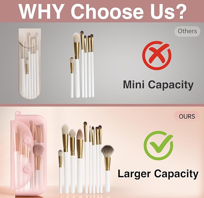 Silicone Makeup Brush Holder Large Travel Makeup Brush Case Original Design - Image 3