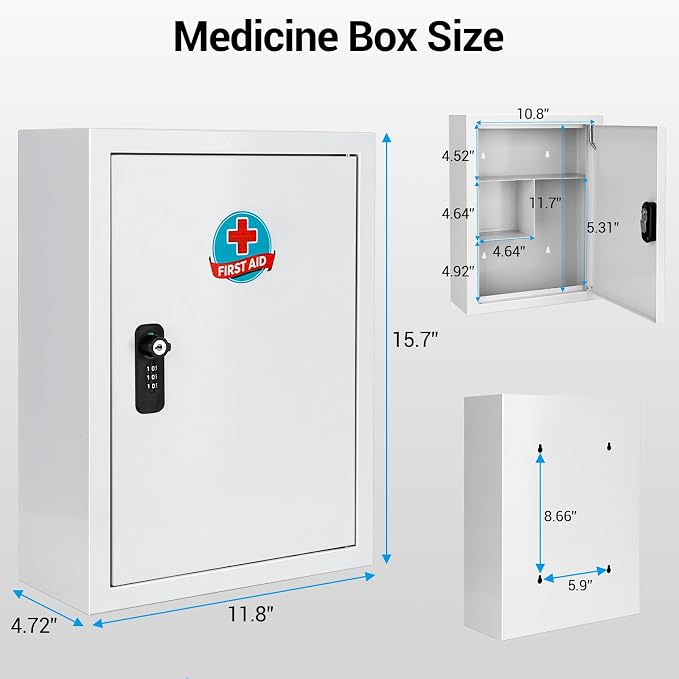 Wall Mounted Metal Medicine Cabinet - Image 2