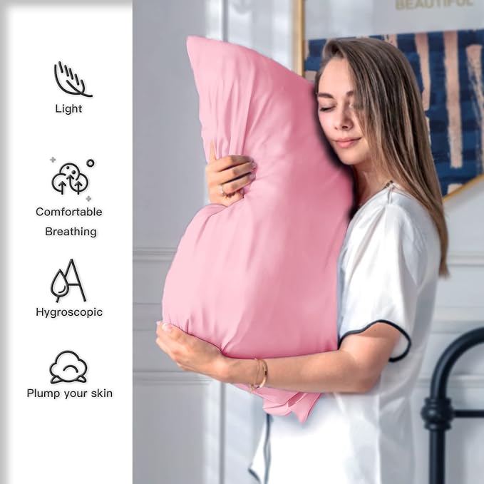 Silk Pillowcase for Hair and Skin, Breathable and Sliky 100% Queen Silk Pillow - Image 3