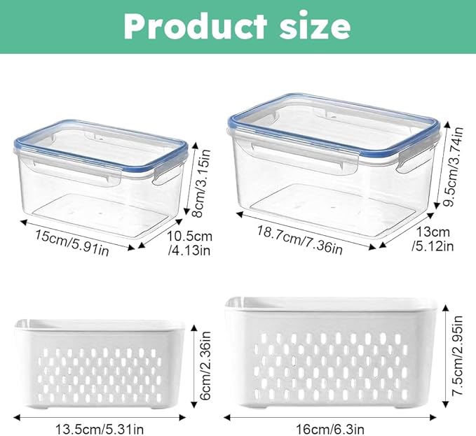 iayokocc 2 Pack Fruit Storage Containers - Image 2