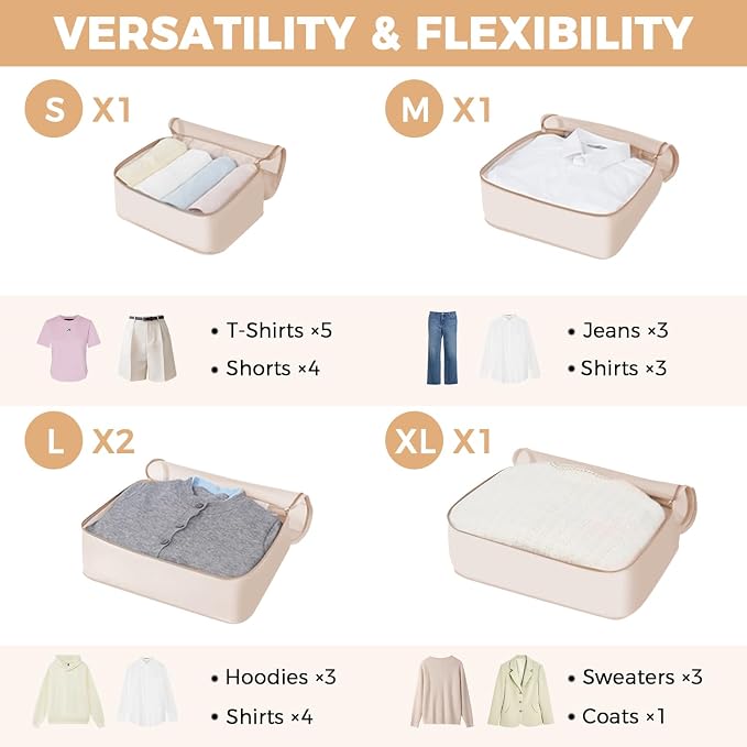 BAGAIL 9 Set Packing Cubes Luggage Packing Organizers - Image 2