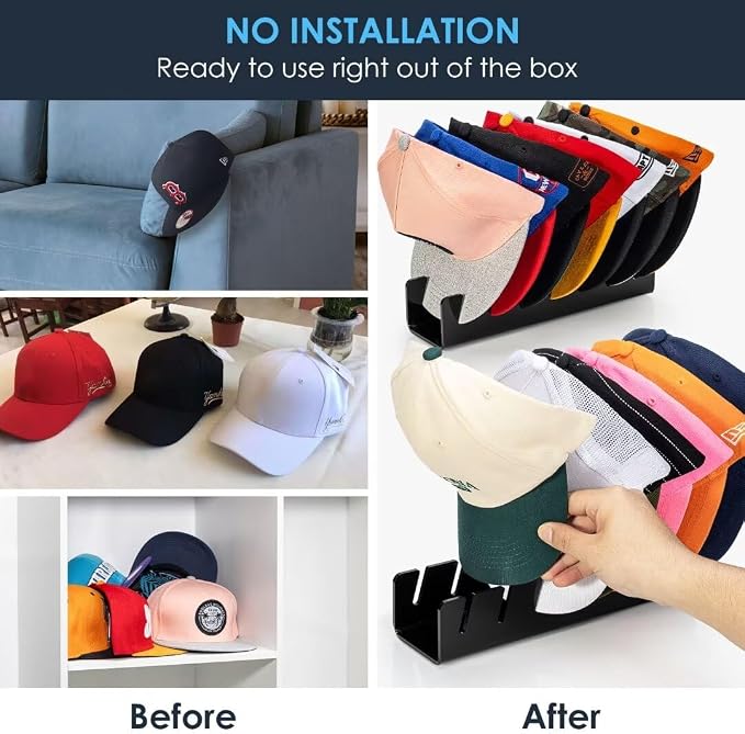 OAPRIRE Hat Stand for Baseball Caps Display and Organizer, No Install Acrylic - Image 4