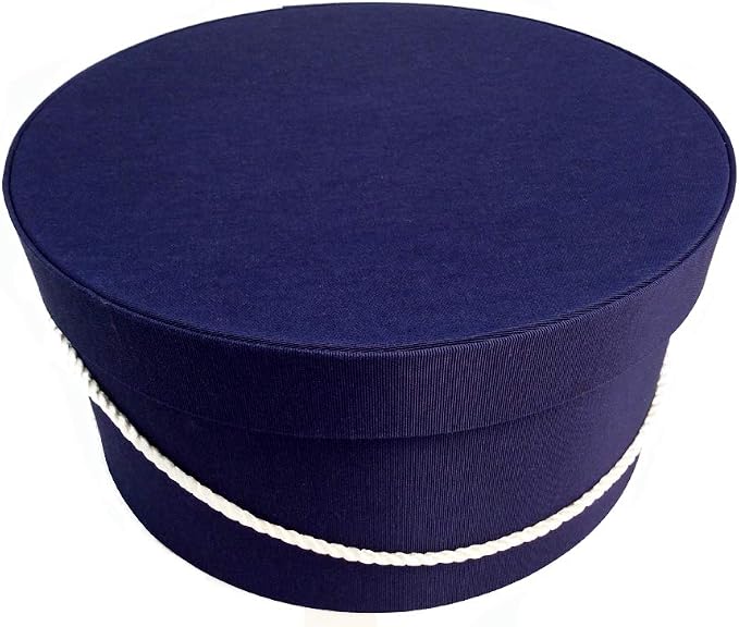 Sarah's Hat Boxes Classic Navy Hat Box – 16.75" x 8.5" Handmade in USA – - Image 5