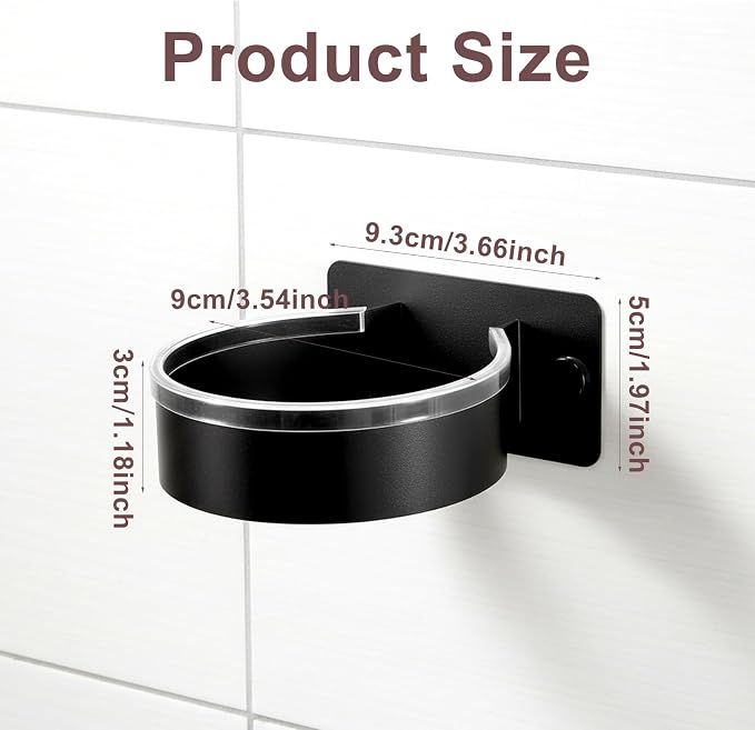 Dryer Holder Wall Mounted, Adhesive Stainless Steel Blow Dryer Stand Hair Tool - Image 2