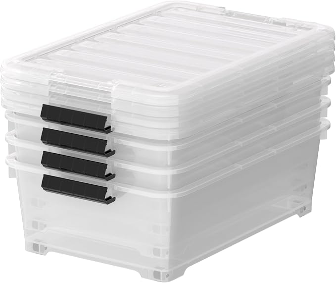 20 Quart Plastic Under Bed Storage Containers, Latching Storage Boxes - Image 7